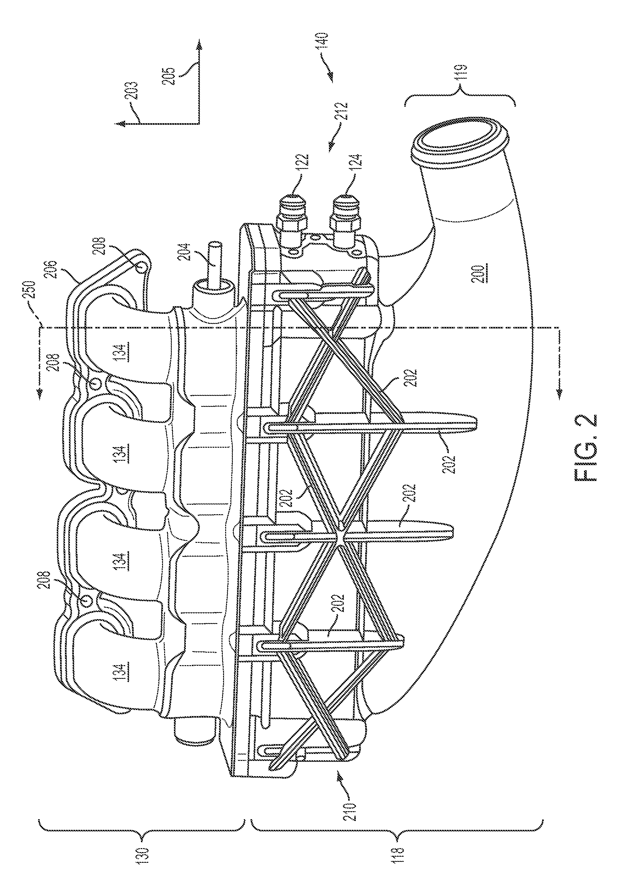 Intake system with an integrated charge air cooler