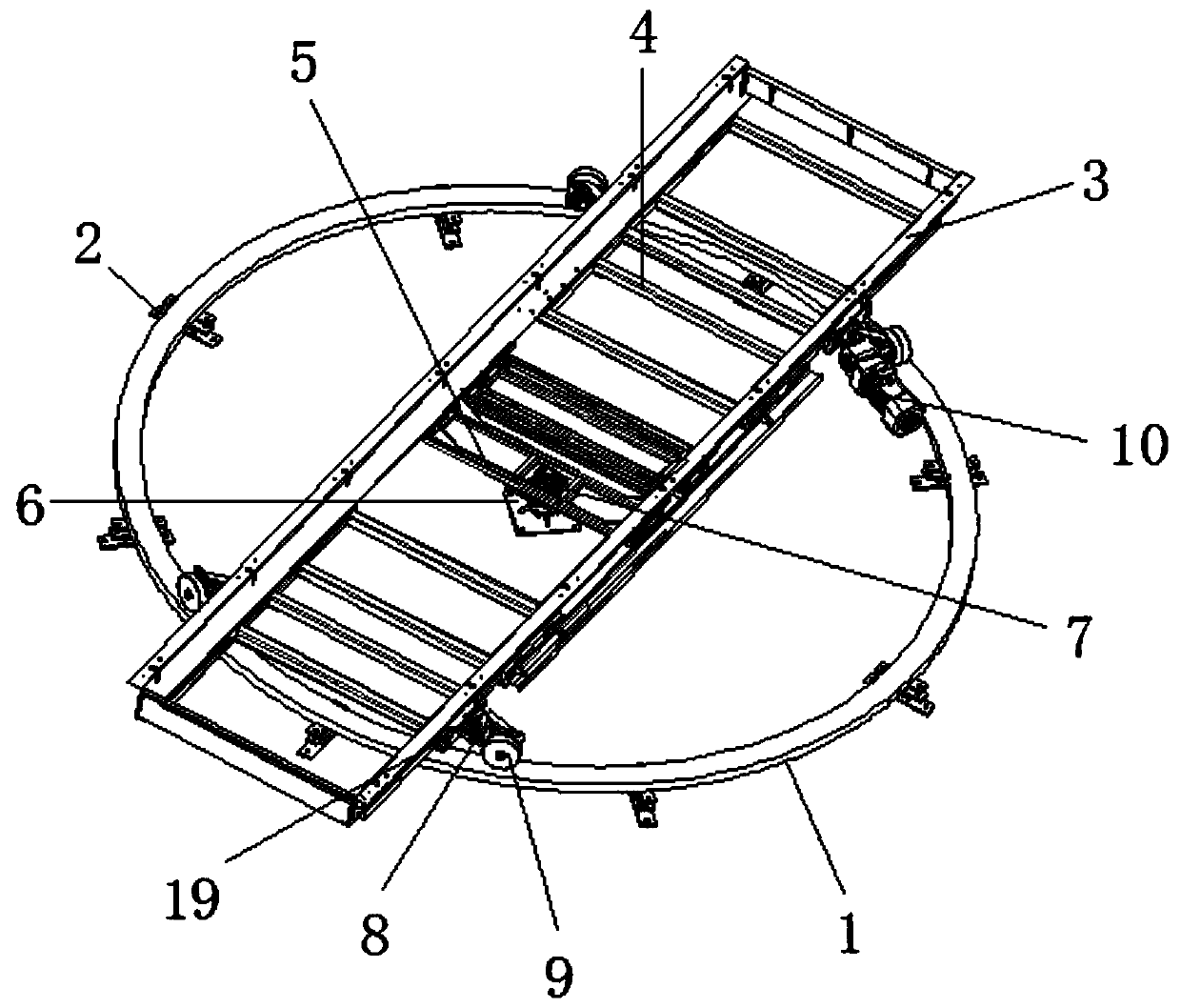 A rotating LED light with adjustable irradiation angle