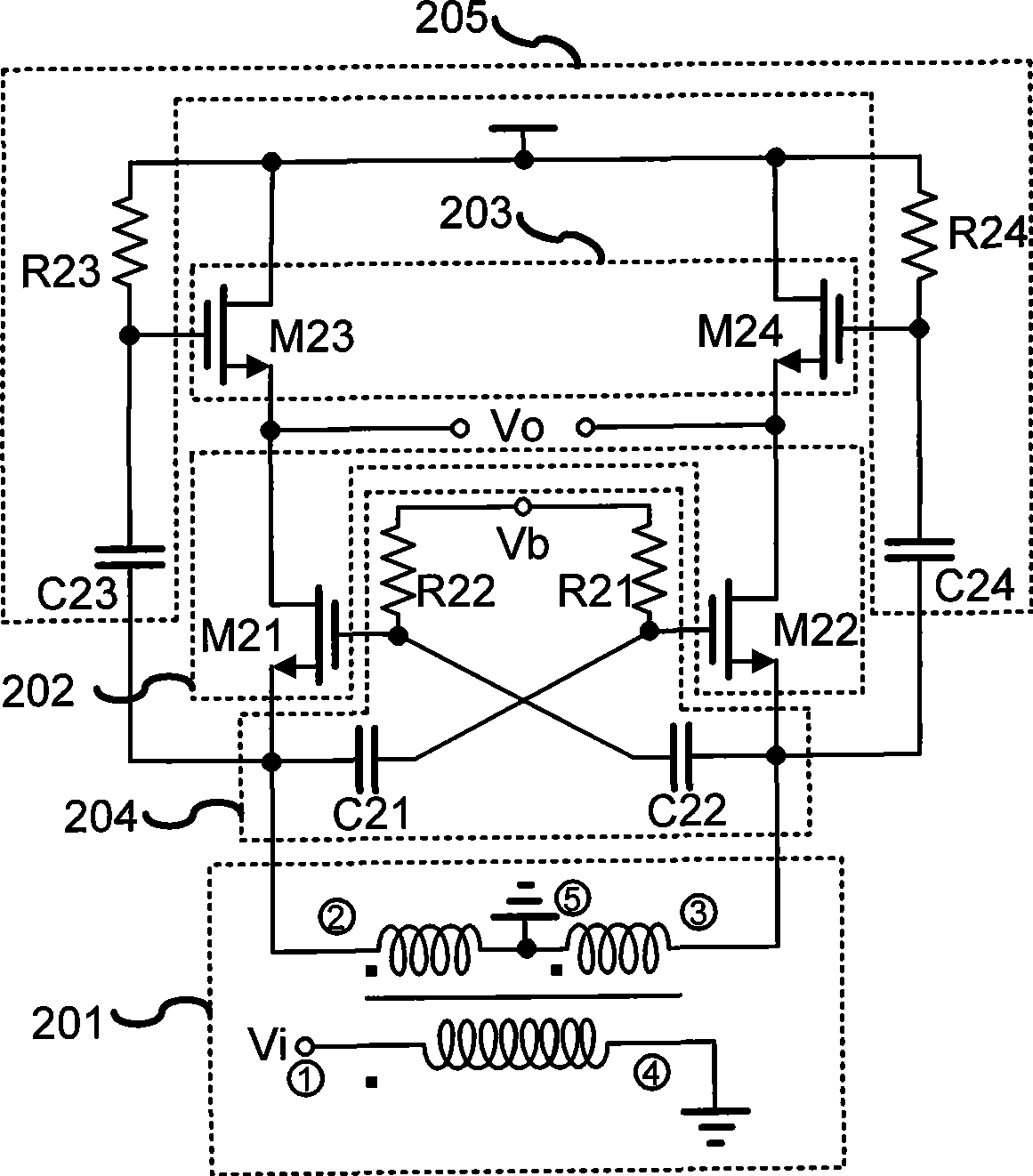 Low noise amplifier using multipath noise counteraction