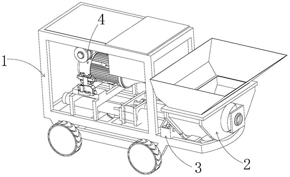 A pulseless s-valve wet spray machine