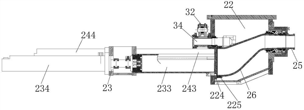 A pulseless s-valve wet spray machine