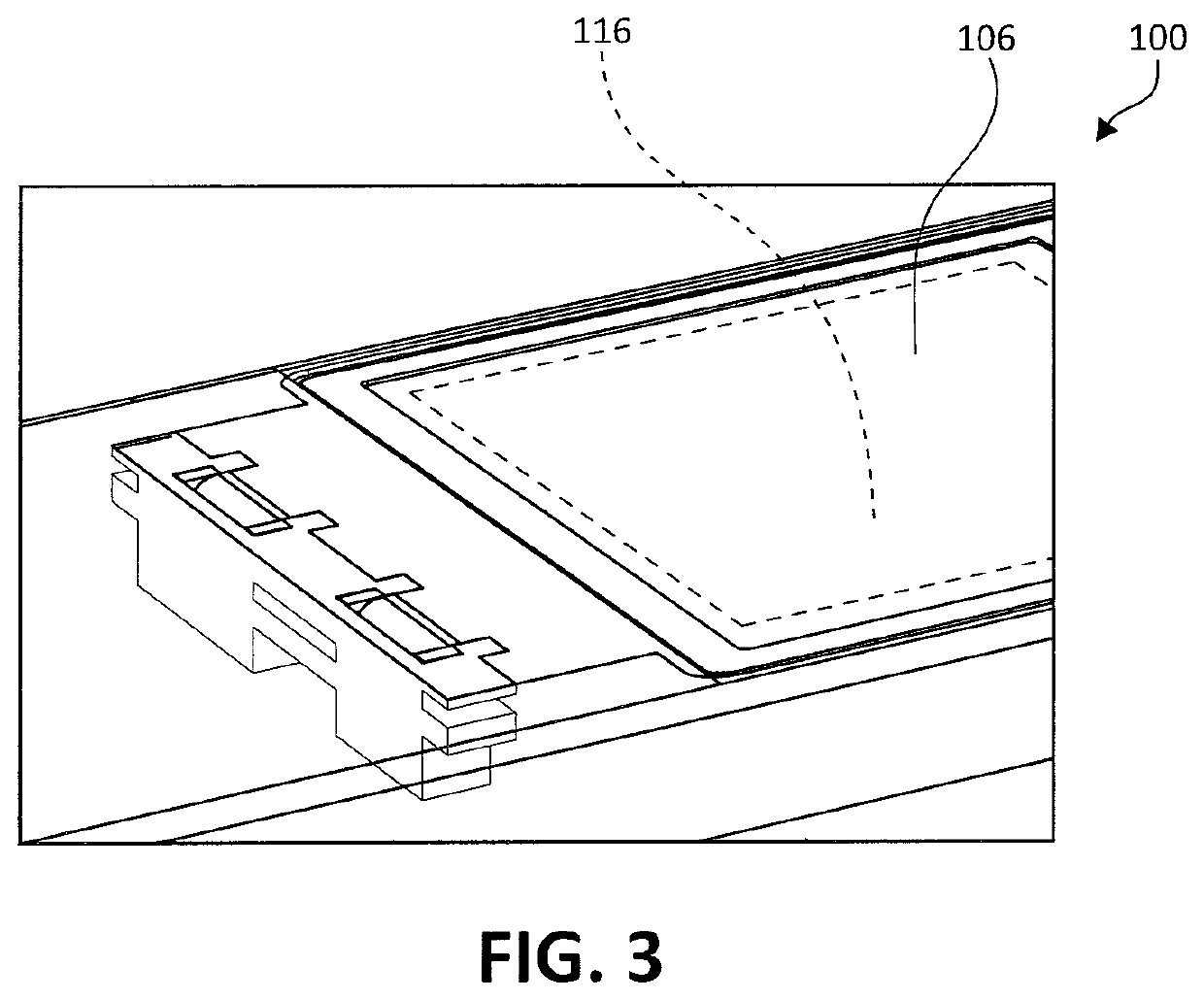 Flush mount telescoping straight angle panel-hinge system for container