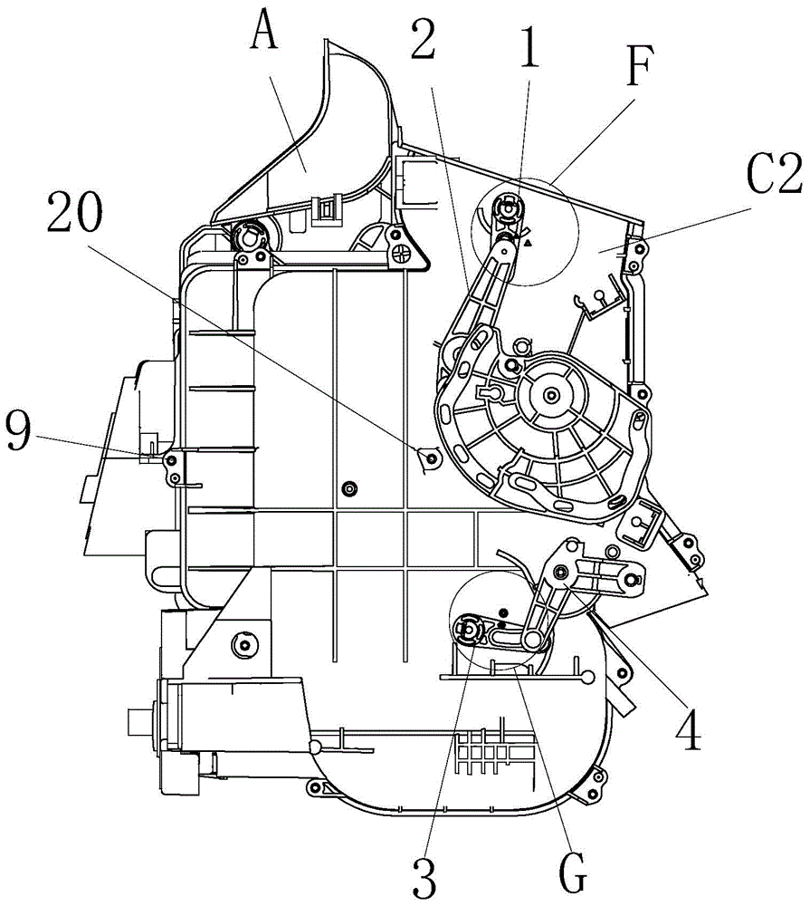 Front steam assembly of automobile air conditioner system