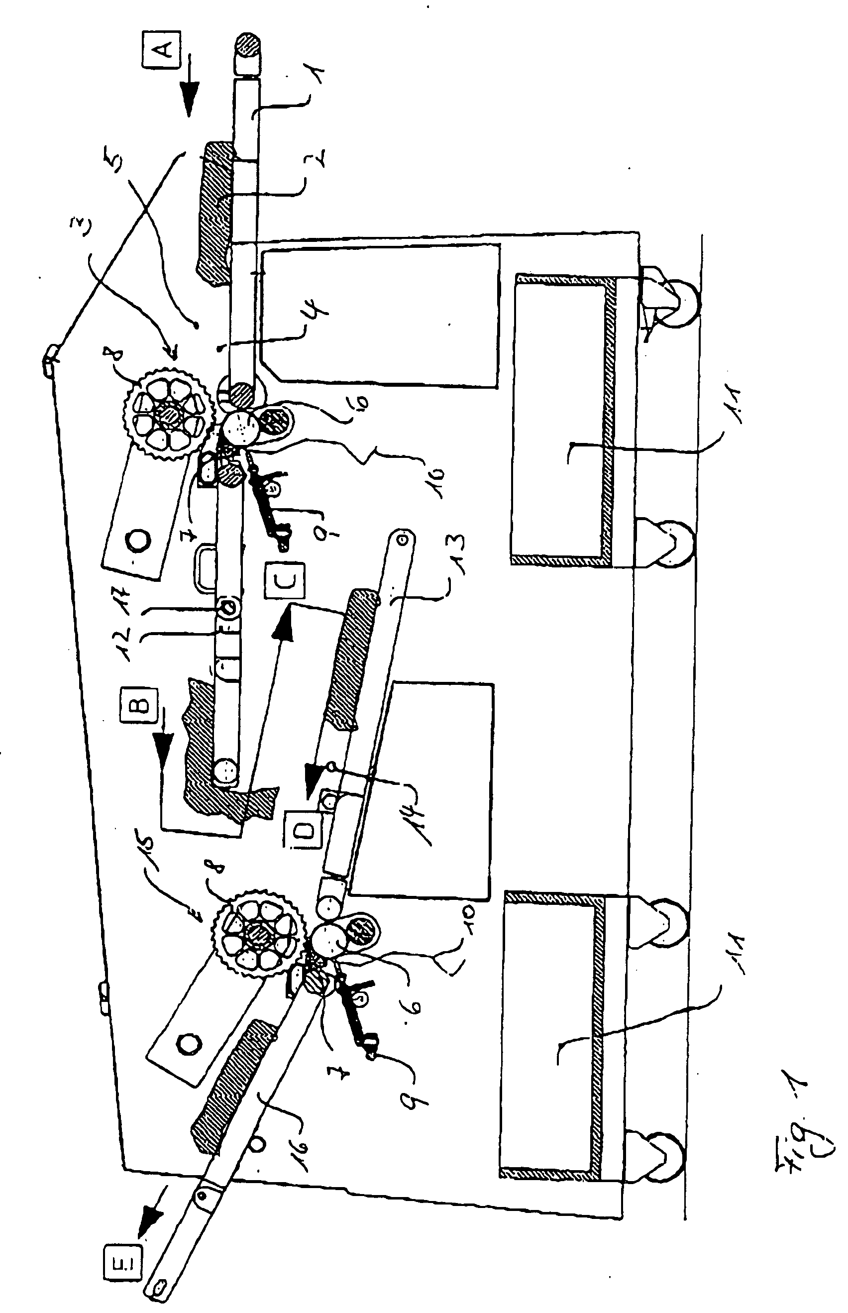 Device for de-rinding and skinning a product to be treated