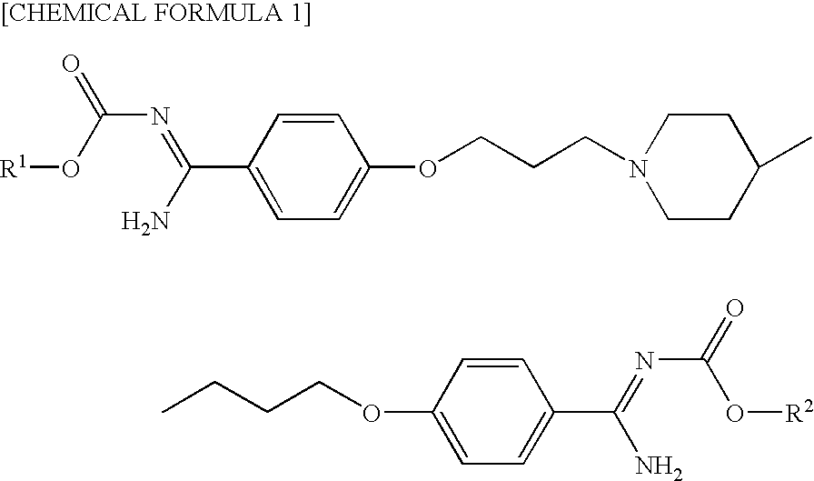 Pharmaceutical composition comprising phenylamidine derivative and method of using the pharmaceutical composition in combination with antifungal agent