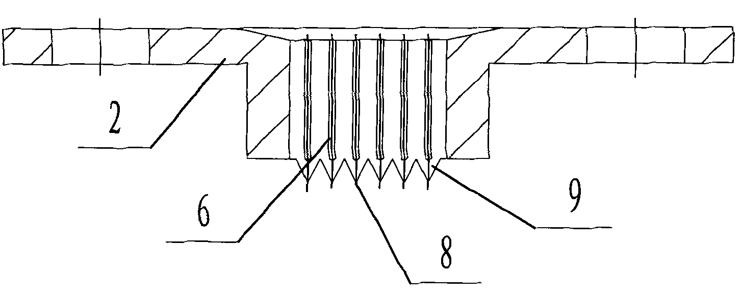 Multi-row electrostatic spinning spray head