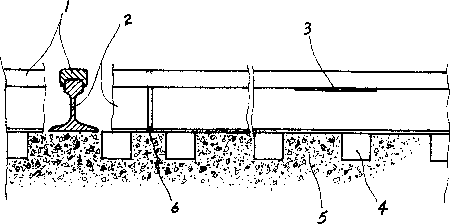 Compound railway track and construction method thereof