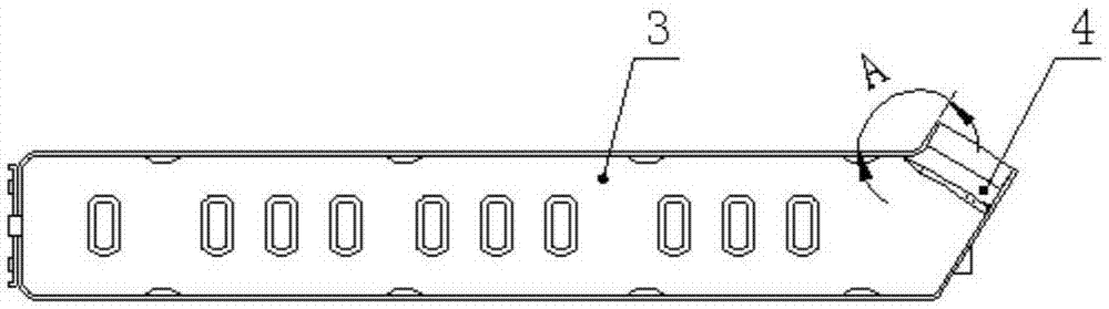 Novel inlet and outlet pipe opening structure of warm wind radiator