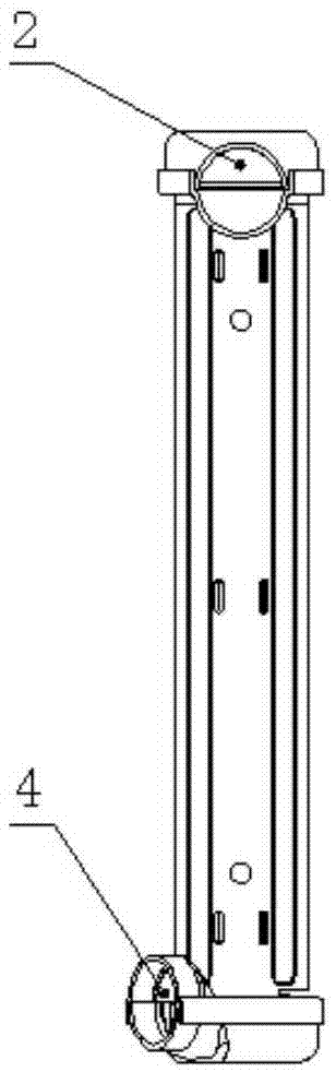 Novel inlet and outlet pipe opening structure of warm wind radiator