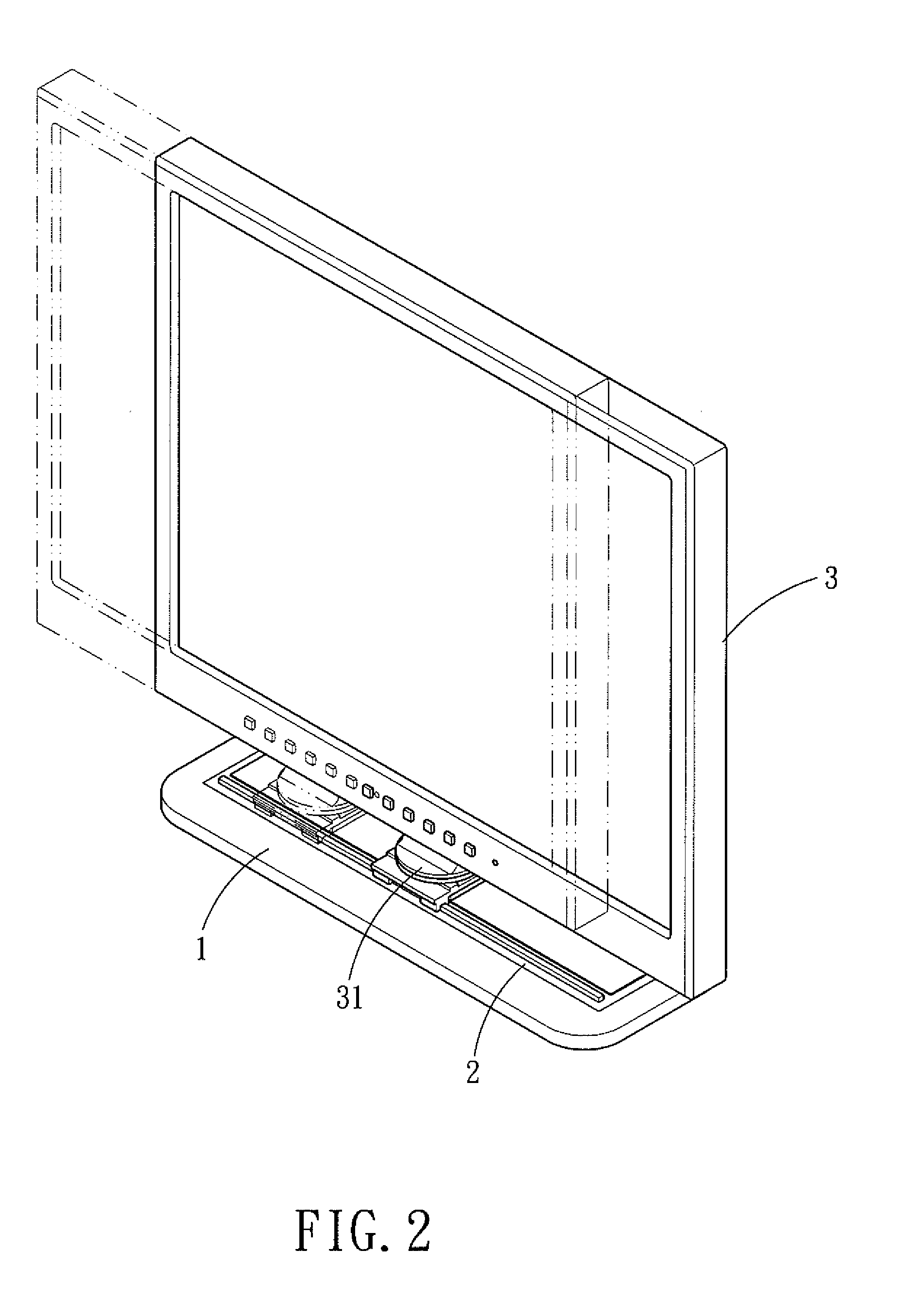 Display with a linear driving device