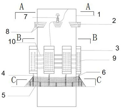 Disturbed marine foundation comprehensive scour protection device based on multi-stage vortex breaking device