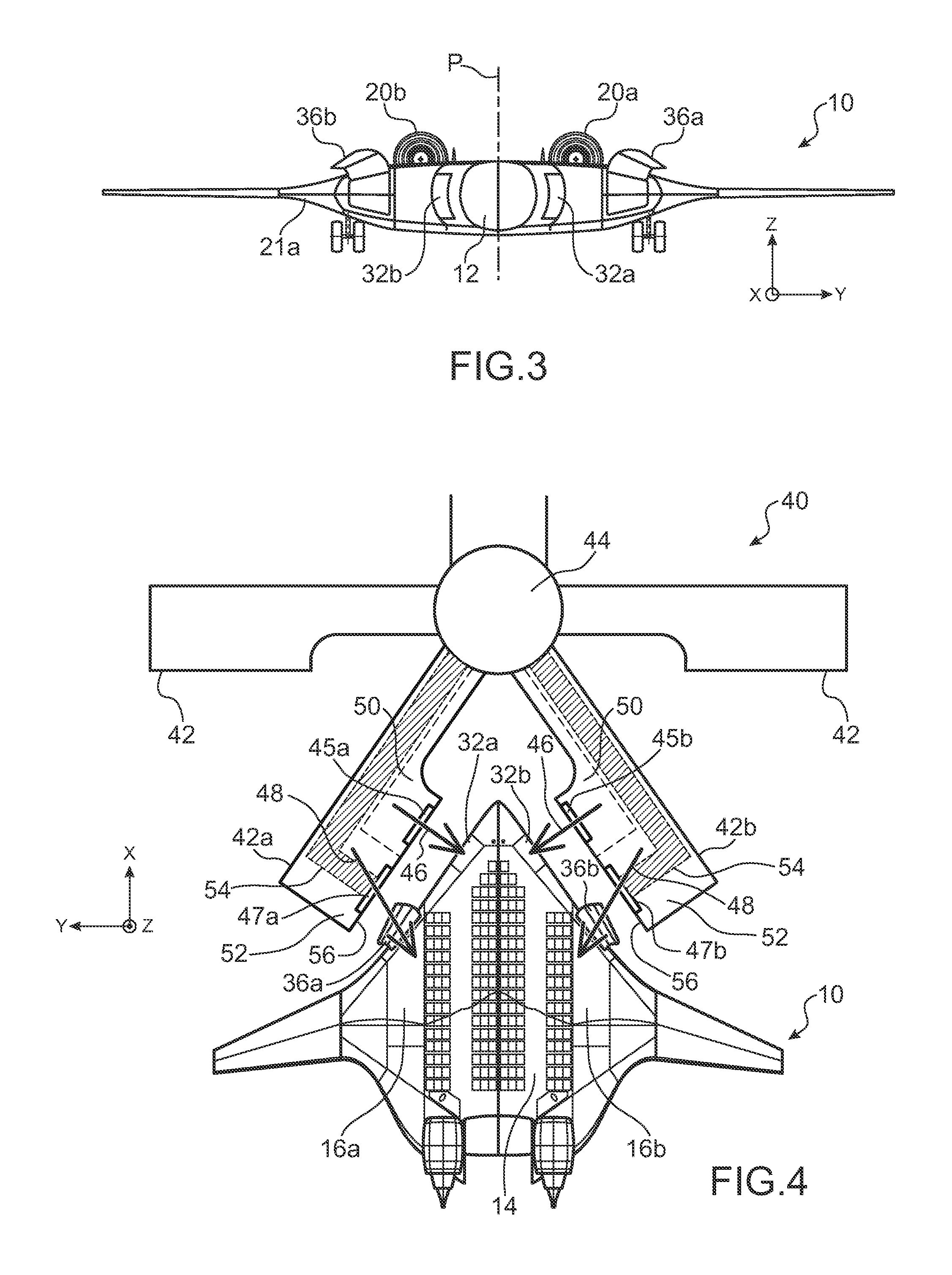 Flying wing with side cargo compartment