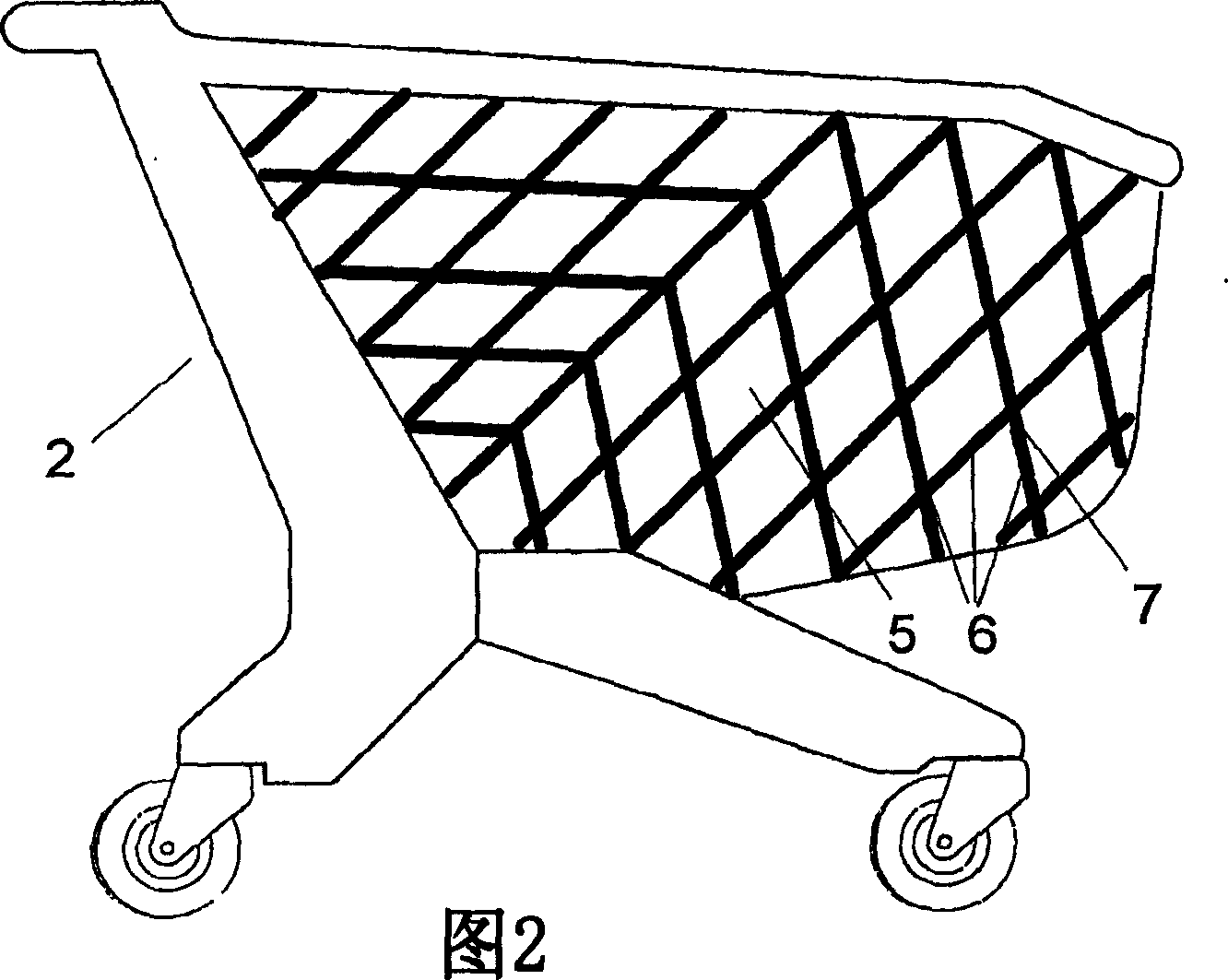 Shopping cart or transport container