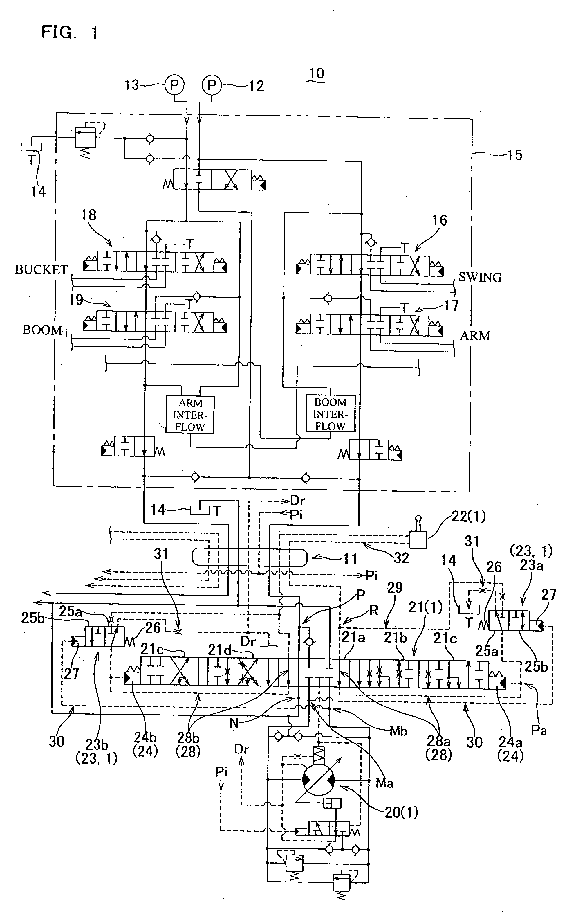 Driving motor controlling device of construction machine