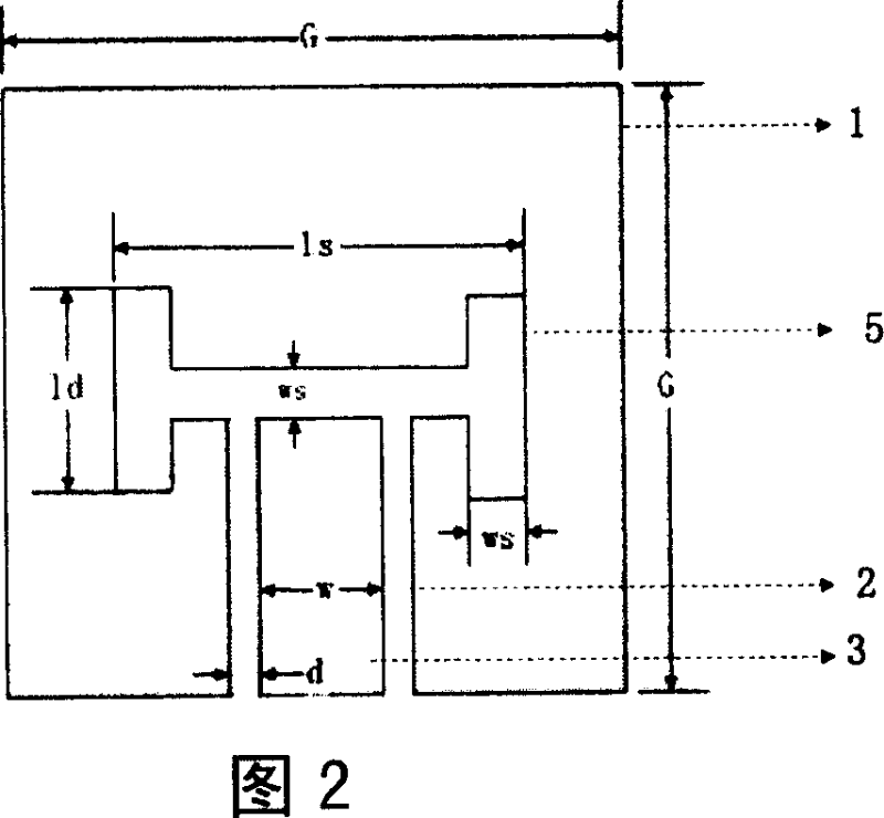 Variable frequency coupling feeder apparatus for wide-band microstrip aerial