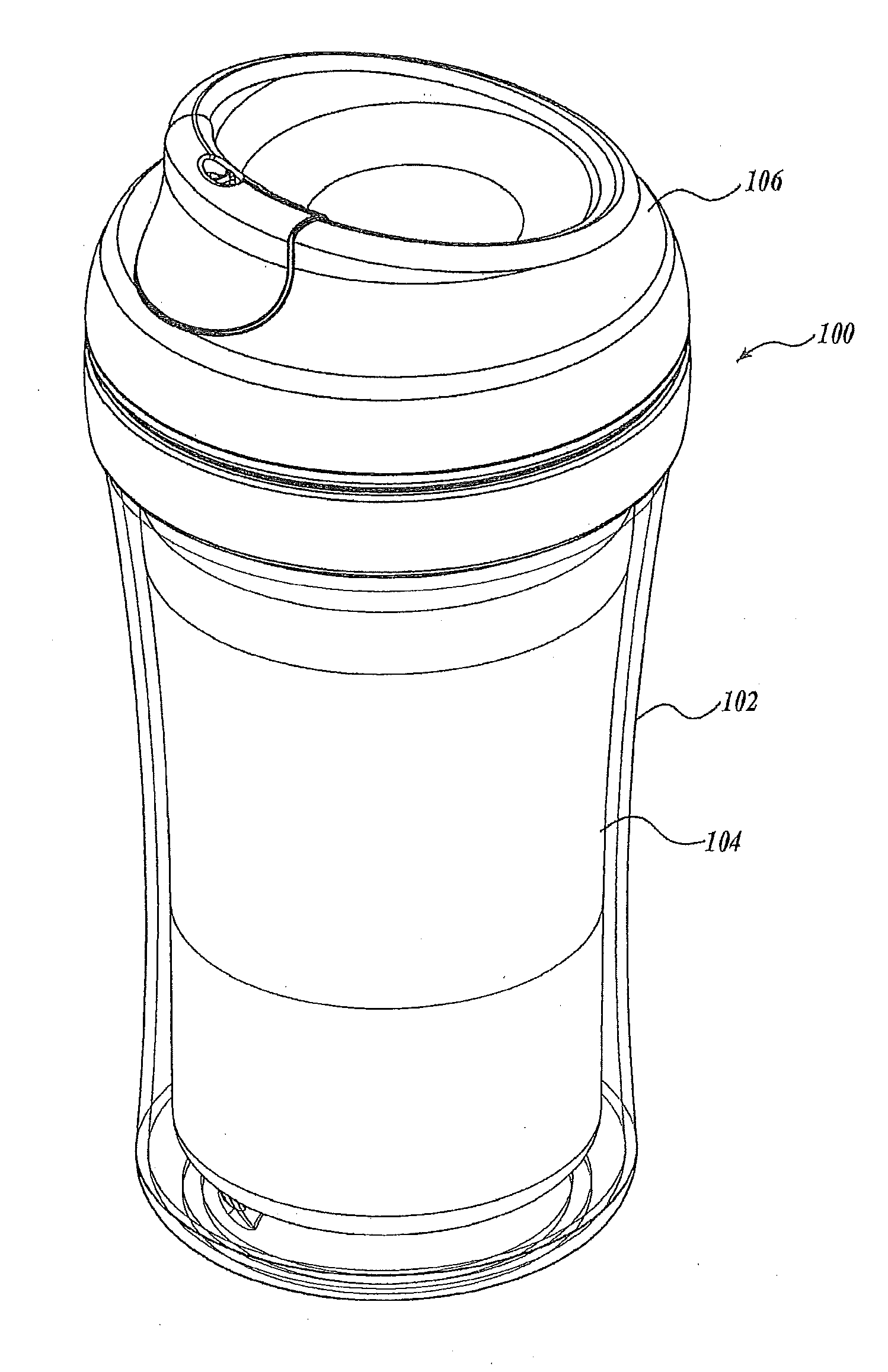 Cup system with removable insulated liner