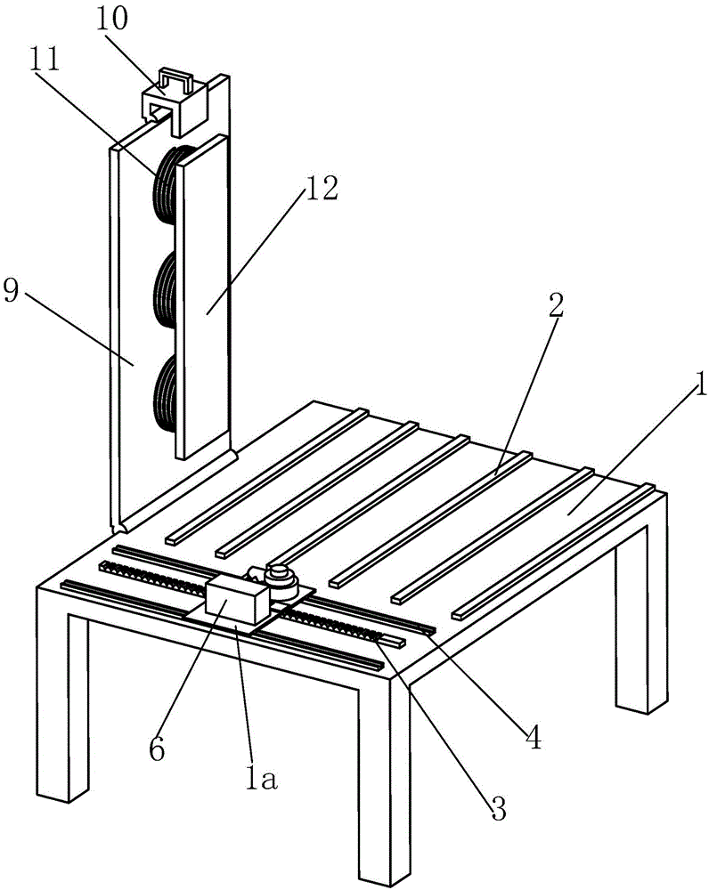 Residue removing device for inner wall of window frame