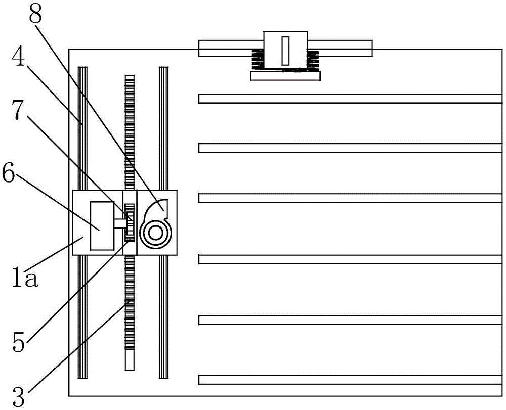 Residue removing device for inner wall of window frame