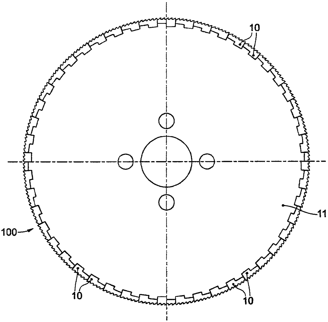Circular tool for cutting material