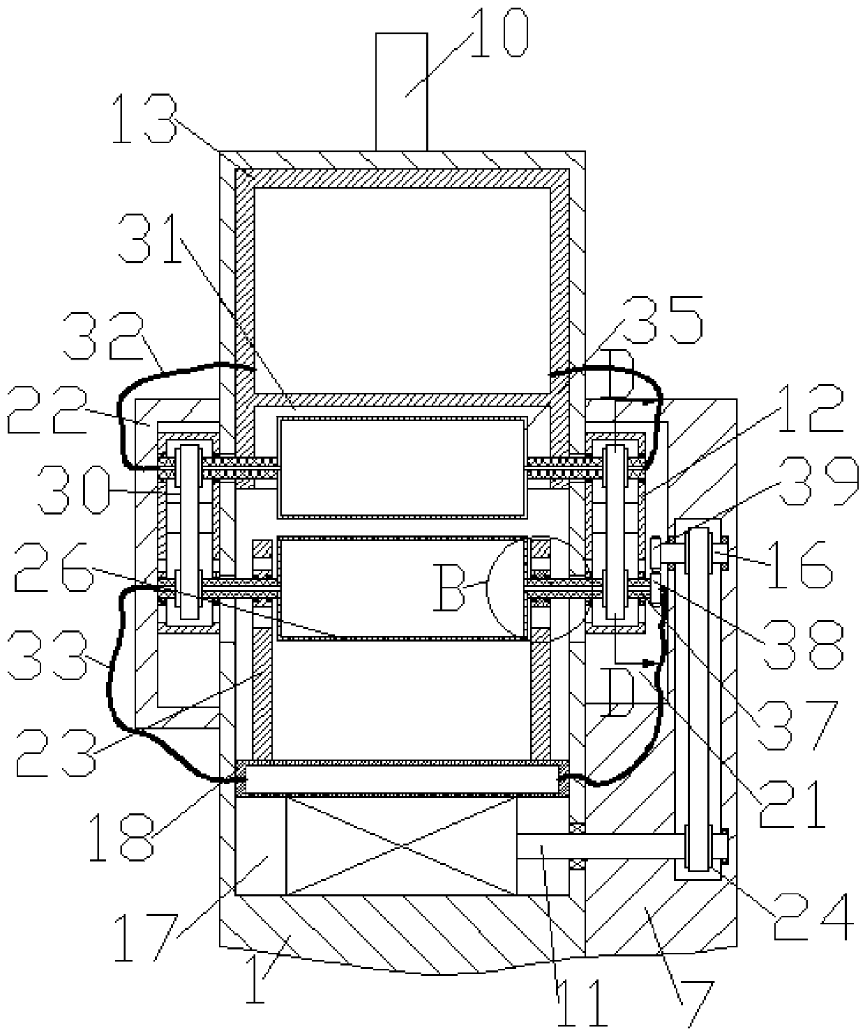 Waterless printing and dyeing device and method for fabric