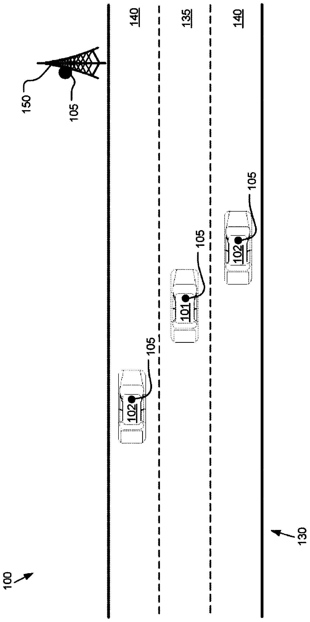 Light-based lane-change control