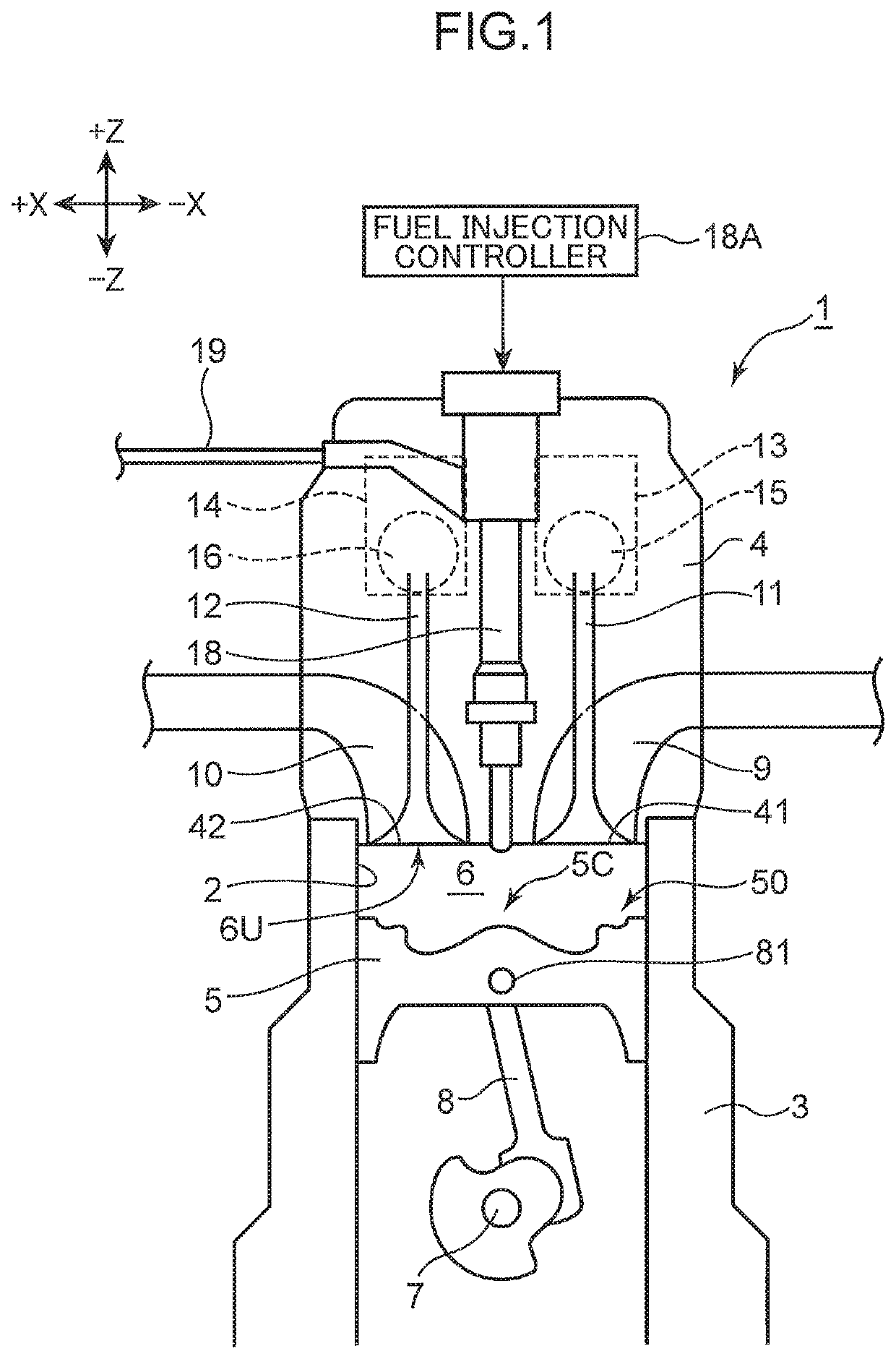 Combustion chamber structure of engine