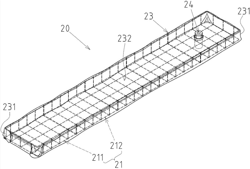 Planting device and combined containing grooves thereof