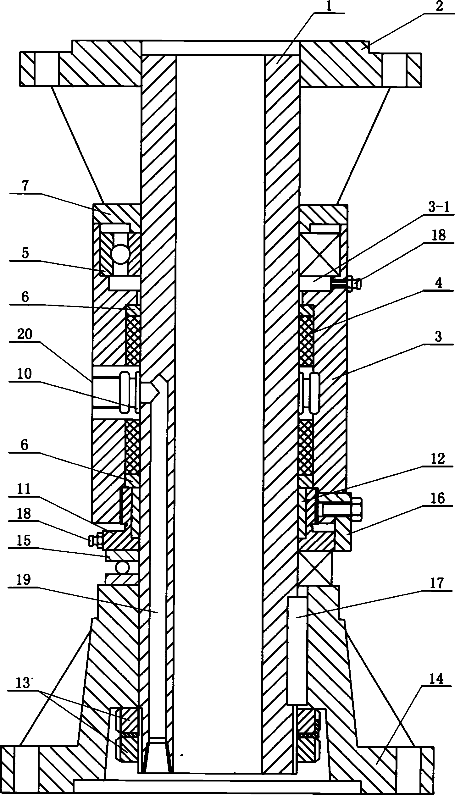 Rotating connection apparatus for borehole pump pouring concrete rotary guniting enlarging footing piling
