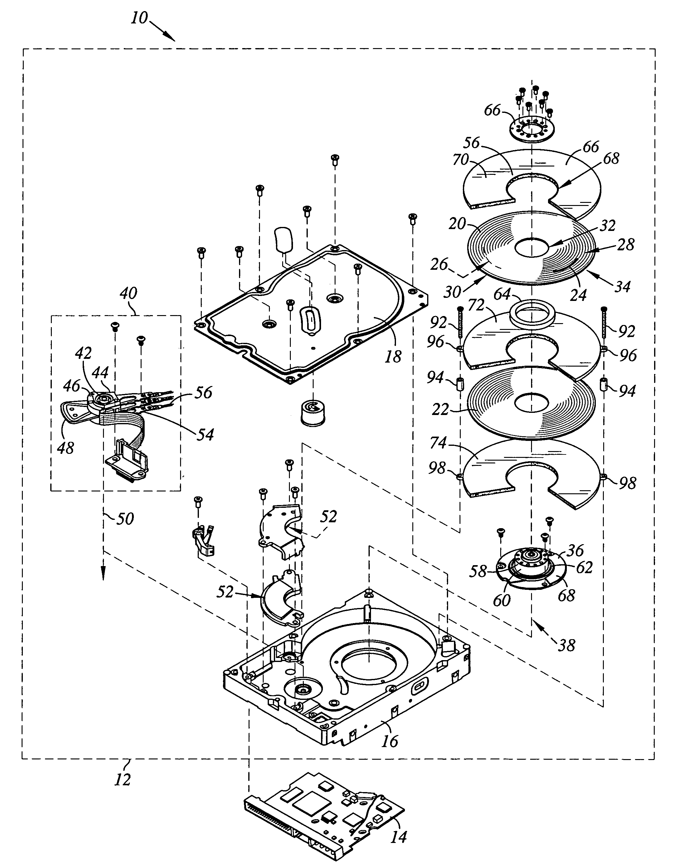 Disk drive with airflow channeling enclosure
