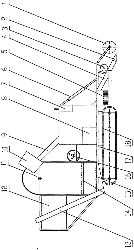 Self-walking type peanut combine