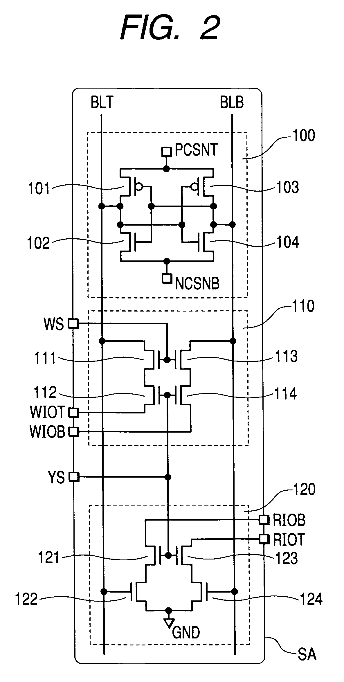 Semiconductor memory device provided with a write column selection switch and a read column selection switch separately