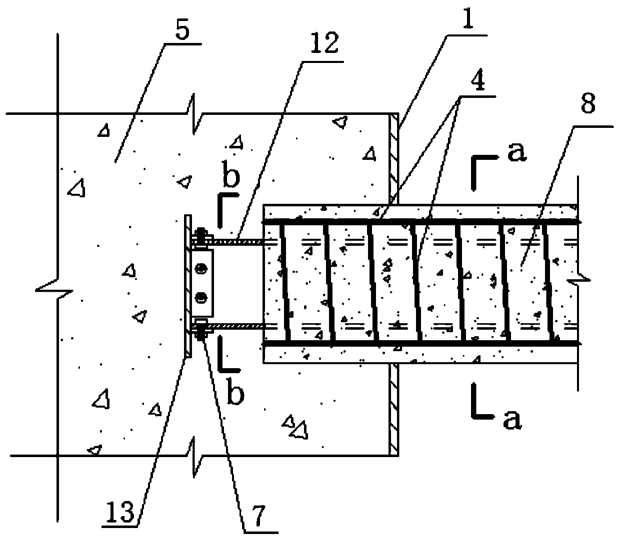 Semi-assembled pipe curtain structure based on steel reinforced concrete connection and construction process