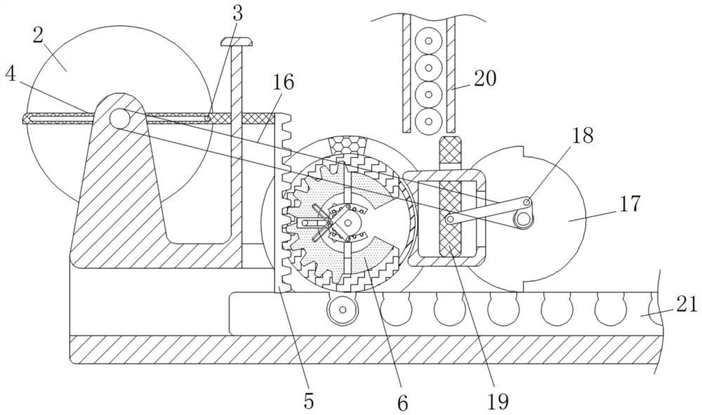 Intermittent material feeding self-packaging metal oxide film resitance conveying and packaging equipment