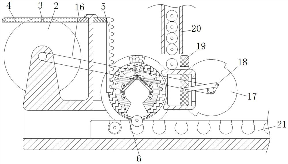 Intermittent material feeding self-packaging metal oxide film resitance conveying and packaging equipment