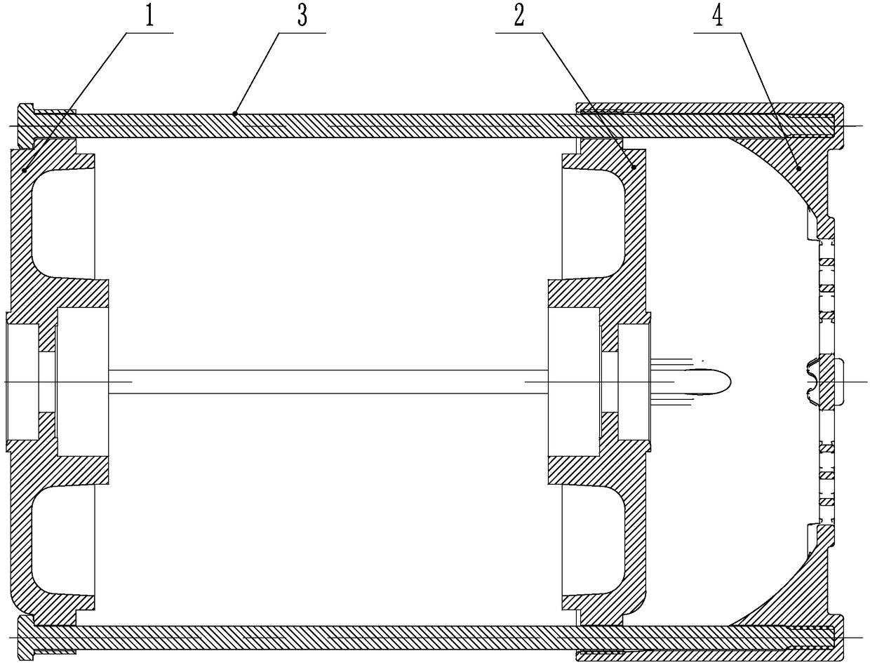 Pull-rod-self-bucking type motor fan cover