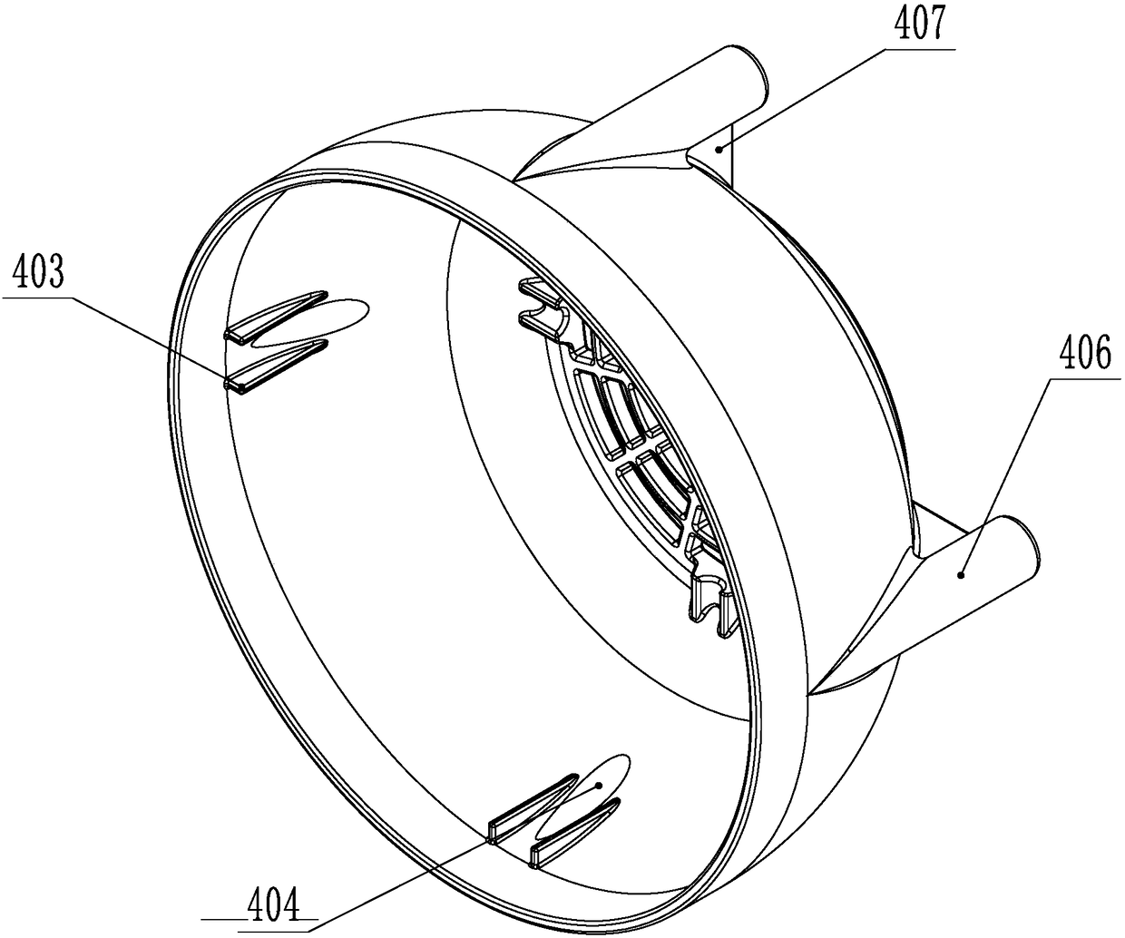 Pull-rod-self-bucking type motor fan cover