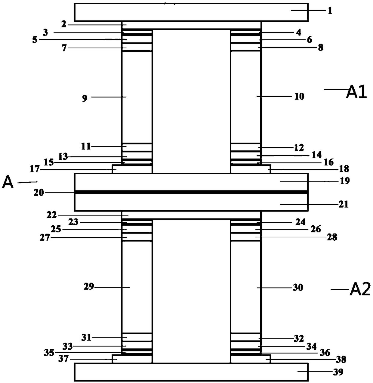 Double-layer/multilayer thermoelectric device and preparation method thereof