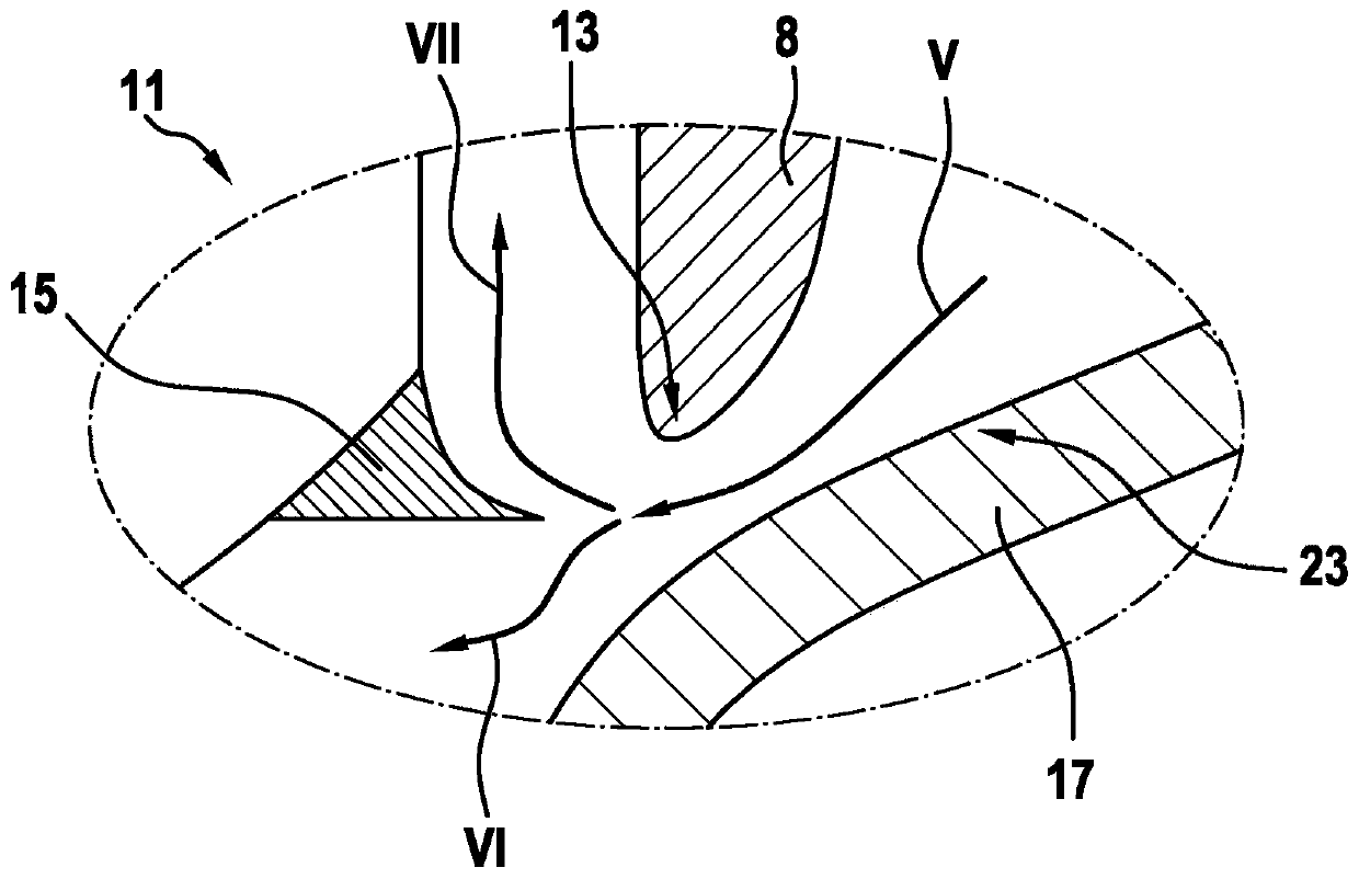 Gas-liquid separator for separating at least one liquid component from gaseous component