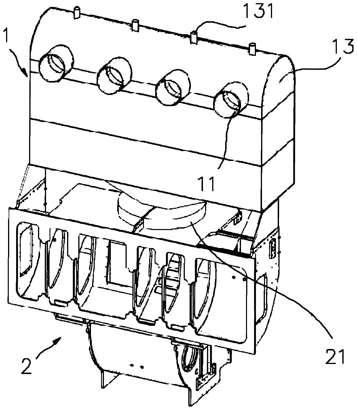 Exhaust and scavenging system of two-stroke diesel engine