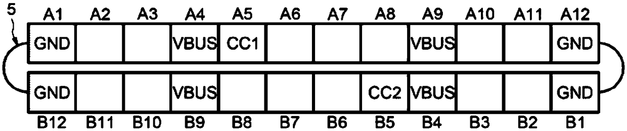 Method of voltage drop compensation on USB c-type cable and corresponding circuit