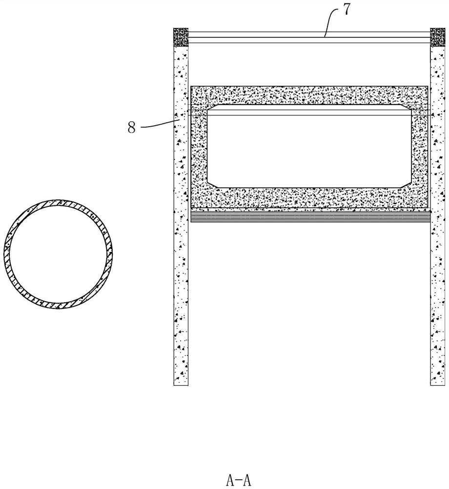 Open cut underground passage adjacent subway station supporting and reinforcing construction method