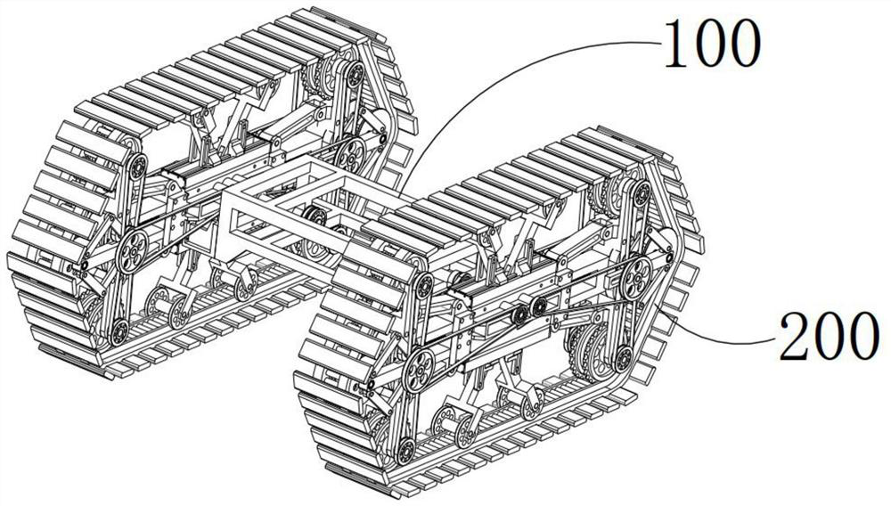 A method for deformation and heightening of crawler chassis