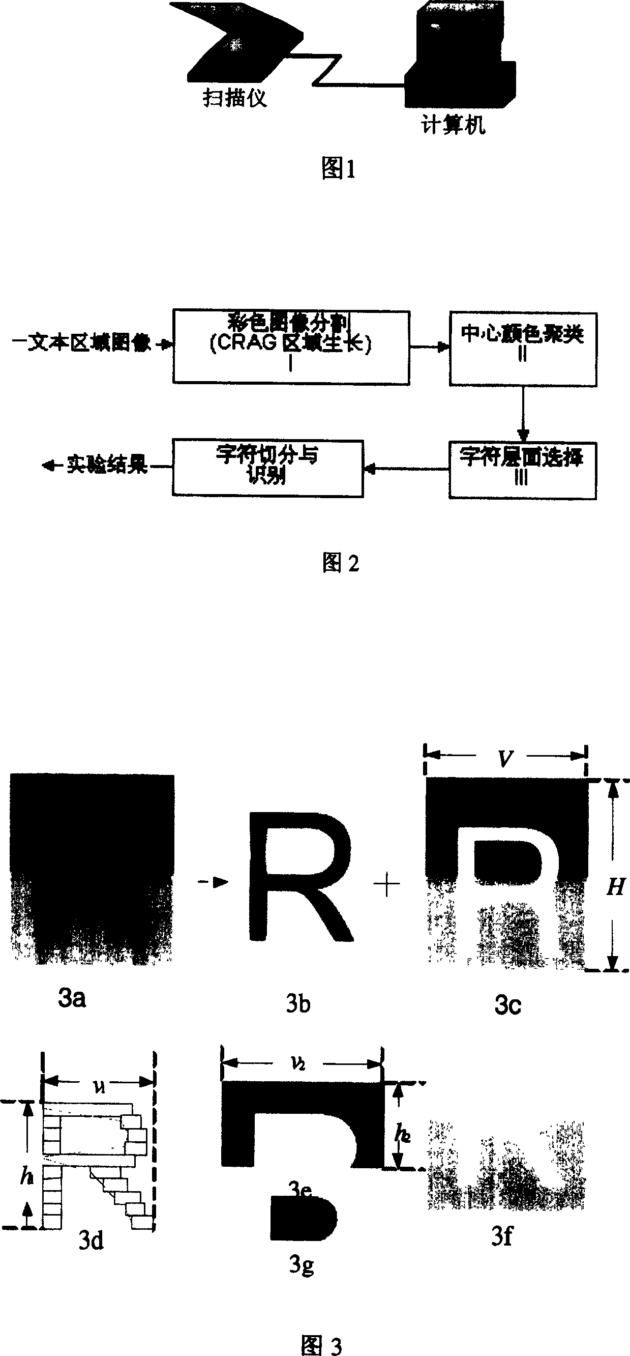 Character extracting method from complecate background color image based on run-length adjacent map