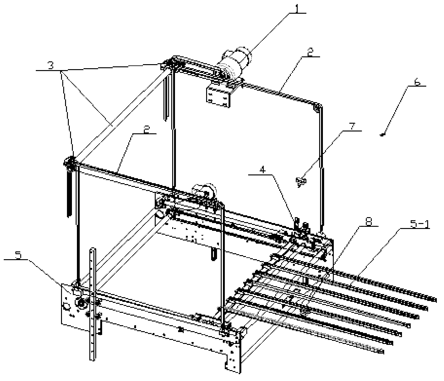 Auxiliary paper collecting and lifting device and working method for same