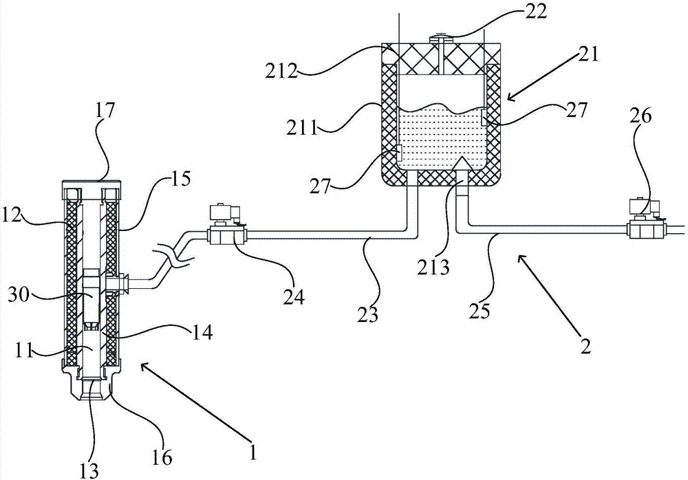 Low temperature protection device and low temperature taking and placing system comprising same
