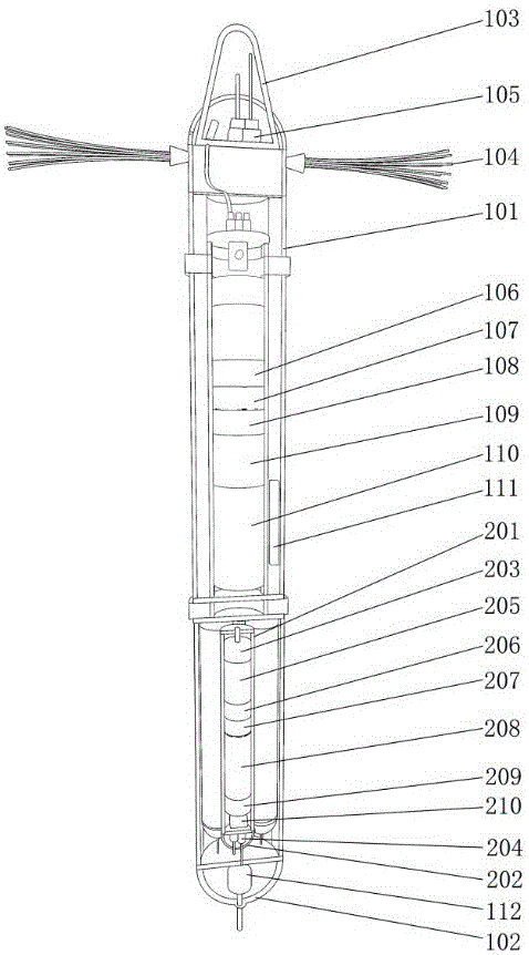 All-sea-depth turbulent mixing matrix profile observation system based on MEMS technology