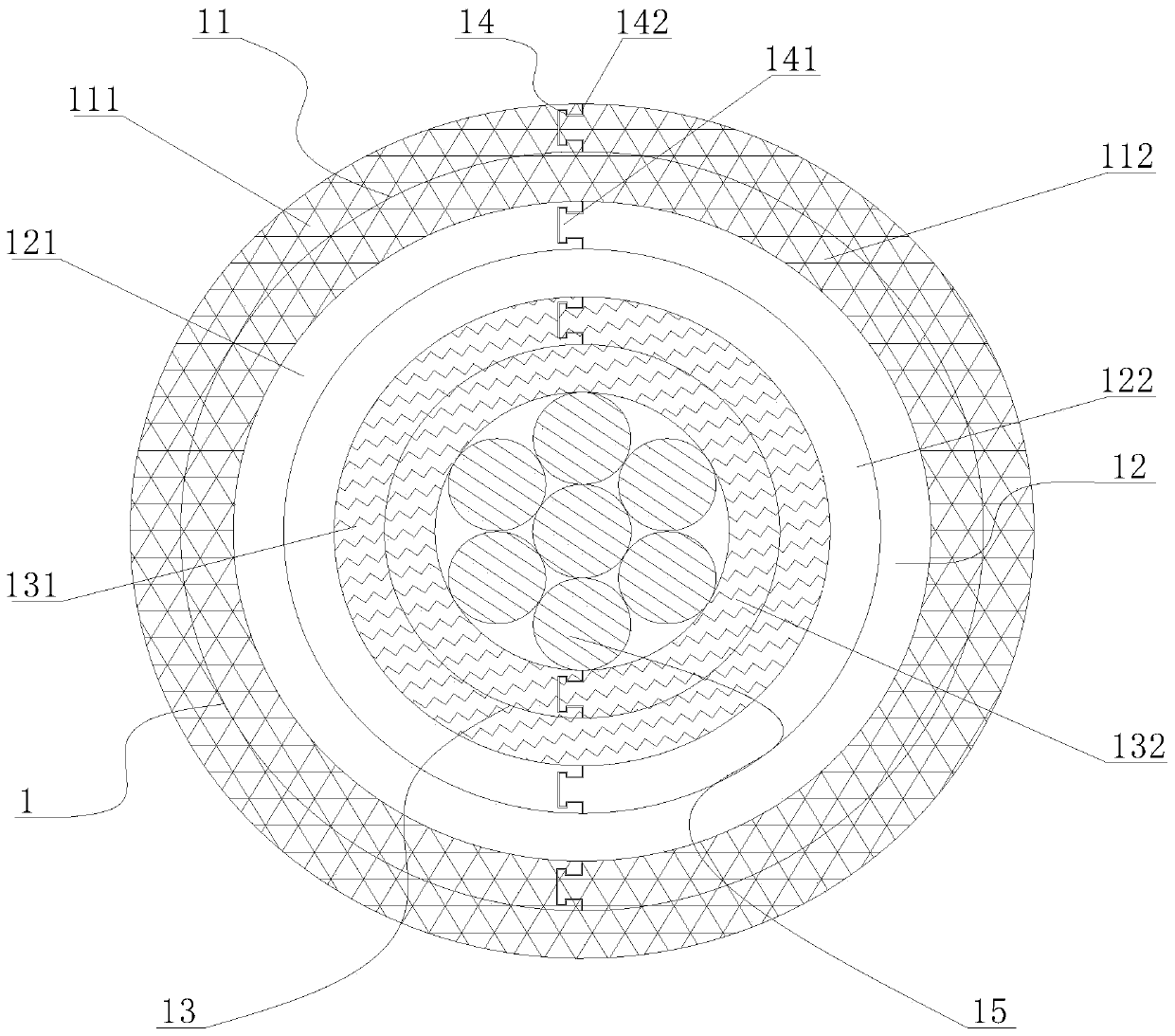 Photoelectric composite cable and sheath separation equipment applied to same