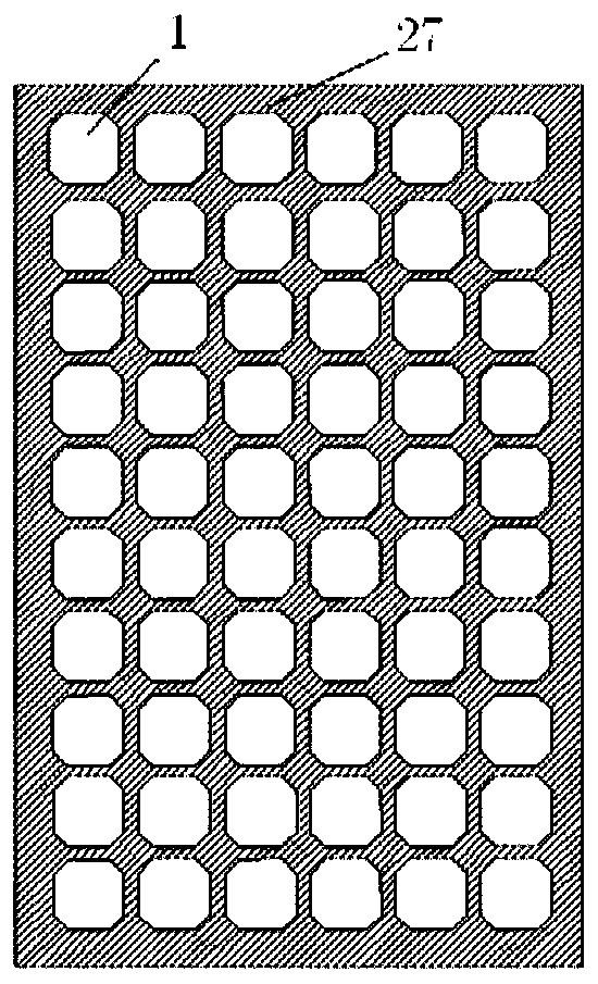 A grid-like double-layer structure photovoltaic module encapsulation film and preparation method thereof