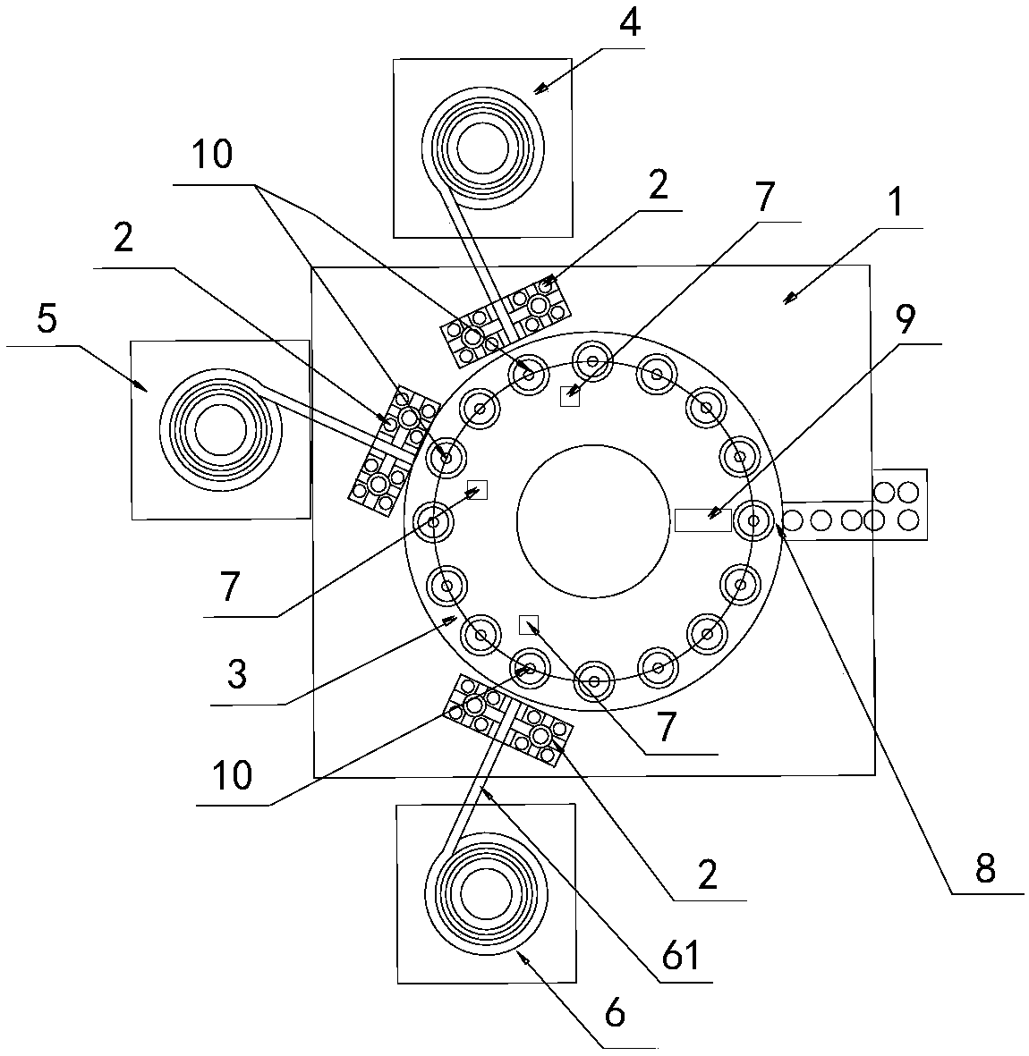 Loudspeaker internal magnetic circuit assembling machine