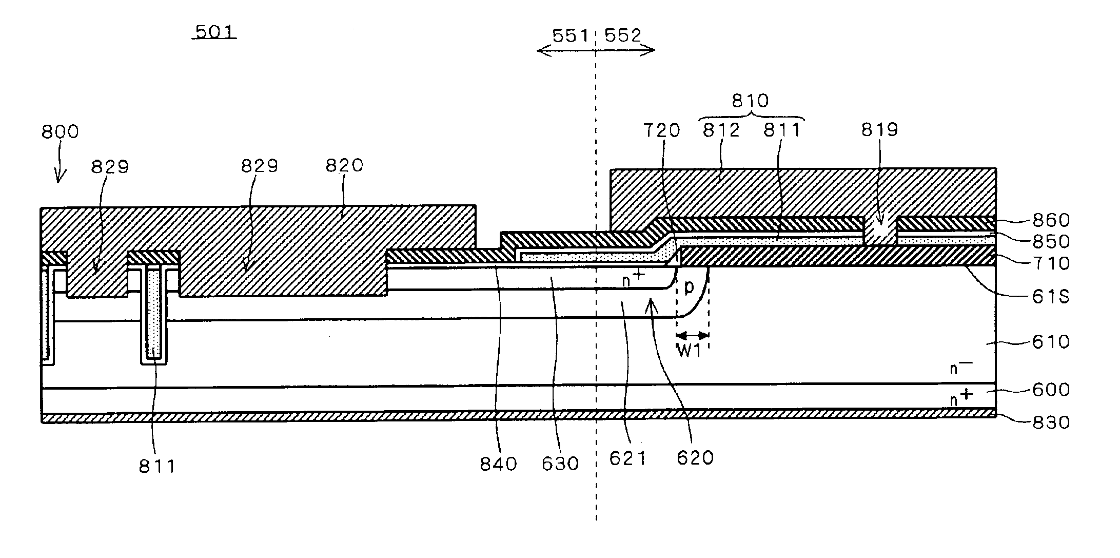 Power semiconductor device having semiconductor-layer-forming position controlled by ion implantation without using photoresist pattern, and method of manufacturing such power semiconductor device